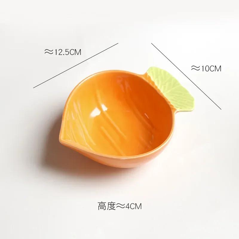 2025 Korean Style Creative Fruit Ceramic Tableware Small Condiment Dish Ceramic Soy Sauce Vinegar Hot Pot Barbecue Dipping Plate