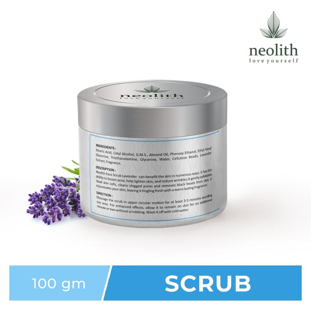 Neolith Gommage visage polissant pour la peau à la vitamine E et à l'huile d'amande (100g) pour exfoliation douce et élimination du bronzage, élimination des points noirs