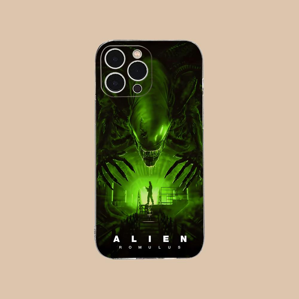 Alien Romulus Mobile Cell Phone Case for iPhone 17 16 15 14 13 12 11 X XR XS Air Pro Max Plus Mini Clear Colorful Cover Luxury