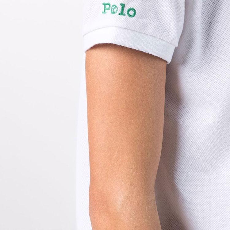 Polo Ralph Lauren Pony Besticktes Kurzarm-Poloshirt Damen Oberteile Weiß 211806666-001