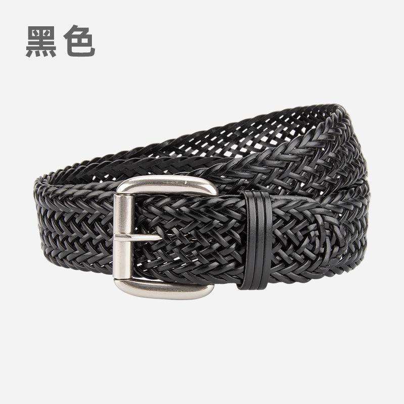 Non-Porous Women'S Woven Belt Retro Decorative Casual Pants Jeans Belt Women'S