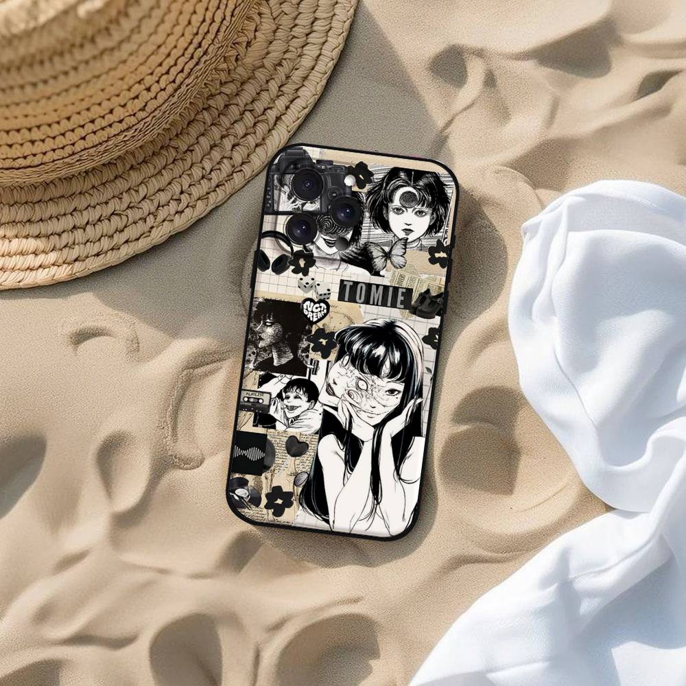 Anime Junji Ito Terror Horror Phone Case For IPhone 17 16 15 14 13 12 11 PRO MAX PLUS Mini TPU Soft To Skin-friendly Case