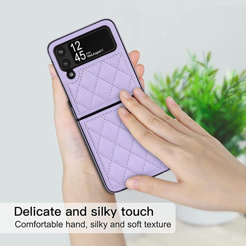 New Arrivals Solid Color Leather Flip Cover For Samsung Galaxy Z Flip 4 Z Flip 3 Magnetic Flip Phone Case Valentine 'S Gift