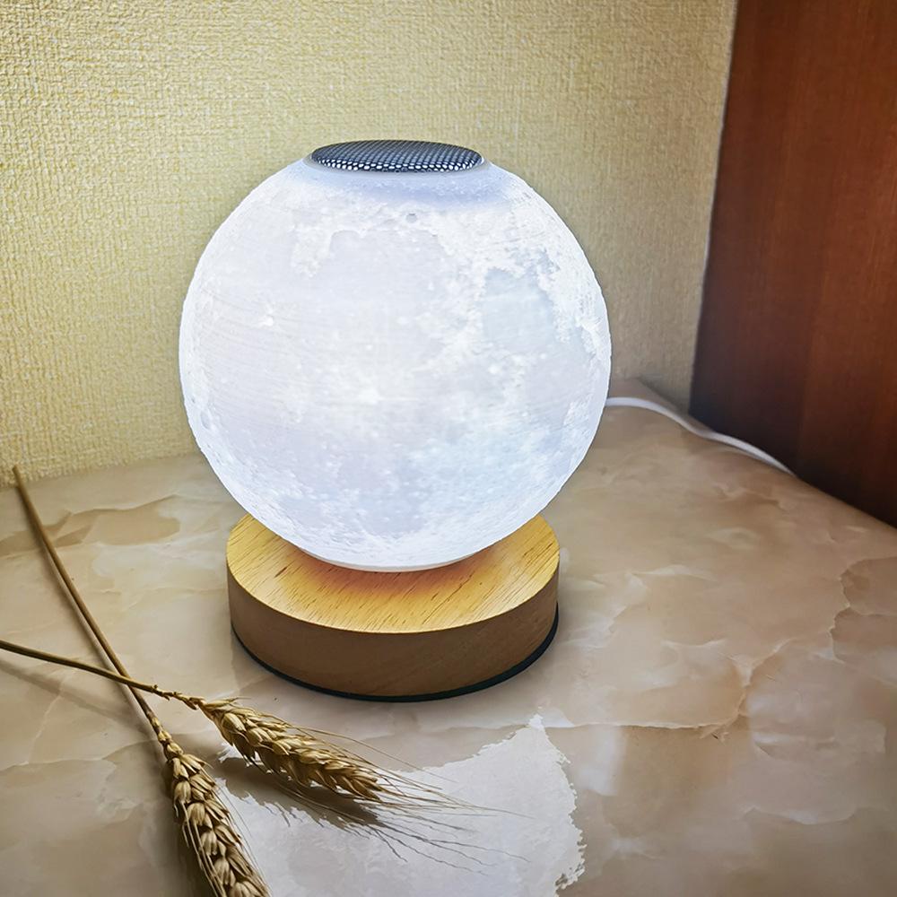 2025 Intelligent Voice Rotating Moon and Planet Bedside Lamp
