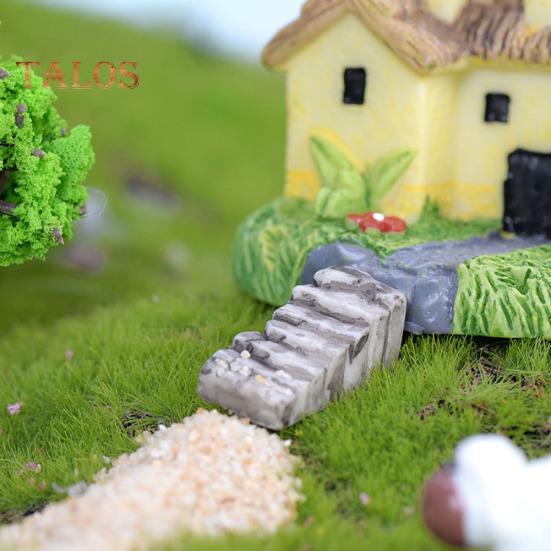 TOP-MART 2stk Miniatyrharpiks Trinntrapp Modell DIY Dukkehus Fairy Hagetilbehør Hjemmeinnredning