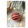5 Pcs Red and White Christmas Tree Ornaments Christmas Ball Decorations 3.15 Inches Stripe Snowflake Tree Decoration for Home Indoor Outdoor