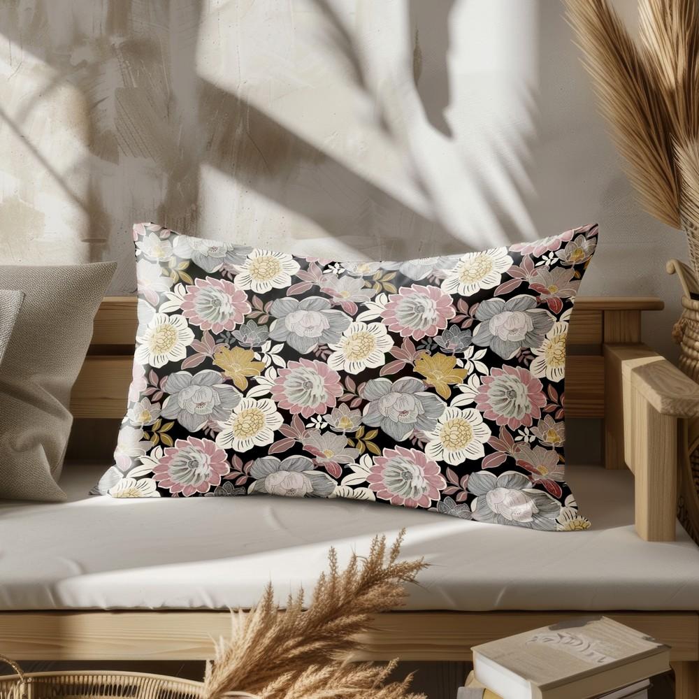 Home Decor Floral Pattern Pillowcase Suitable for Sofa Bedroom Car Pillowcase Cushion Rectangular Cushion
