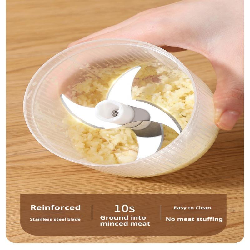 Portable Electric Garlic Masher Mini Food Vegetable Garlic Chili Meat Grinder Chopper