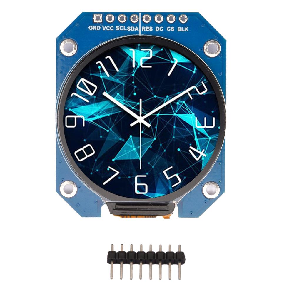 DC 3.3V 1.28 inch TFT LCD Display Module Round RGB 240*240 GC9A01 Driver 4 Wire SPI Interface 240x240 Resolution Electronic Kit