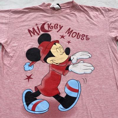 Vintage 90s MICKEY MOUSE WALT DISNEY LONG SLEEP NIGHT T-Shirt XL Soft
