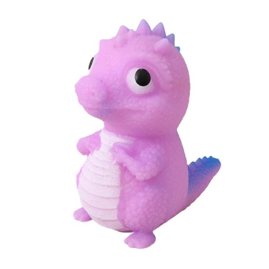 Mini Dinosaur Squeeze Toy Anxiety Dino Stress Ball Relief Cartoon Decompression Stretchy Dinosaur Shape Sensory Toy фиолетовый