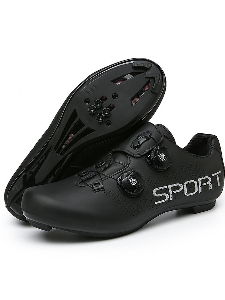 New cycling shoes with locks Double buckle lock shoes Men's and women's road cycling power shoes Hard sole Mountain cycling Rubber sole