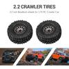 A71Z 4PCS Metal 2.2 Beadlock Wheel Rim Tires Set For 1/10 RC Crawler Car Traxxas TRX4 TRX6 Axial SCX10 RR10 Parts