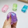 Clear Salamander Cube Squeeze Toy Stress Relief Glitter Salamander Sugar Ball Sensory Toy Decompression Salamander Fidget