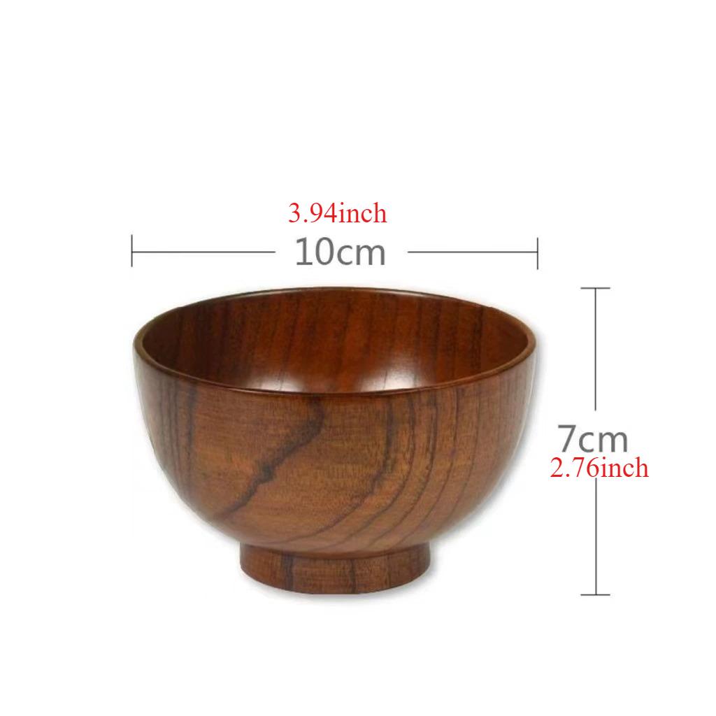 

Household Solid Wood Bowl Children s Large Tableware Bowl Multi-functional Heat-Insulating Fall-Resistant Food Containervajillas