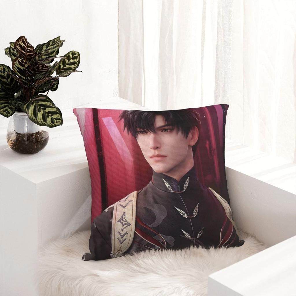 Love And Deepspace Zayne Pillowcase Printed Polyester Cushion Cover Decorative Pillow Case Cover Home Square 45X45cm