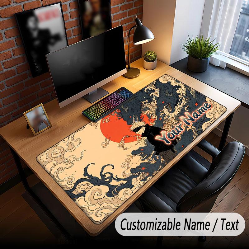 Custom Name Extended Mouse Pad,Jujutsu Kaisen Gaming Desk Mat For Home Office Desktop Decor