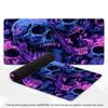 Großes XXL Neon Totenkopf Mauspads Cyberpunk Lila Gaming Mauspads Tastaturmatte Schreibtischmatte Rutschfeste Gummibasis für PC Gamer Büro