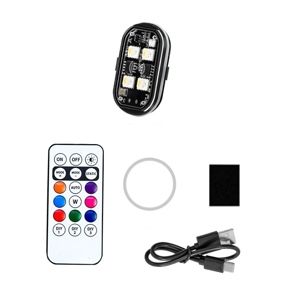 RGB Led Car Strobe Lights Motorcycle LED Flash Position Wireless Light Aircraft Airplane Helicopter Warning Lights Accessories
