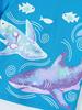 Boys' Whale Print Round Neck Summer T-shirt - European American Fashion Style