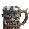 Kaffeebecher aus Kunstharz mit Steintextur und gotischem Design, originelles Trinkgefäß für Wasser, Bier und Tee, einzigartiges Geschenk für Fantasy- und Dark-Art-Fans