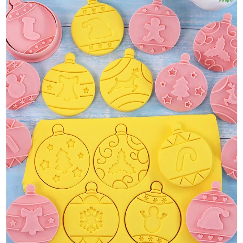 Weihnachtsplätzchenform-Set Kreative Backwerkzeuge Feiertags-Ausstecher Zuckerplätzchen-Former DIY Küchenzubehör zum Backen