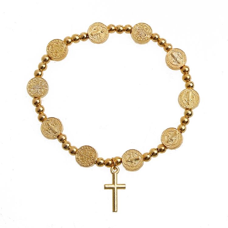 Vintage Alloy Jesus Christ Crucifix Crucifix Bracelet for Women Christmas Weddi 1
