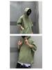 Men's Korean Retro Hong Kong Style Hooded Short-Sleeve Sweatshirt