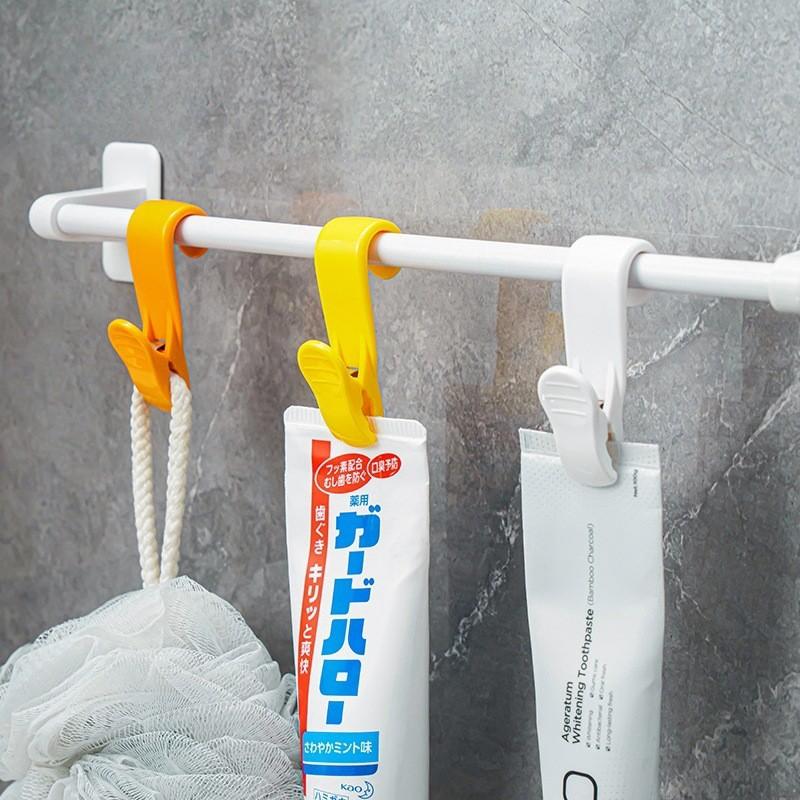 Multipurpose Abs Clip Hook With Strong Hold For Kitchen Bathroom Towel Organization