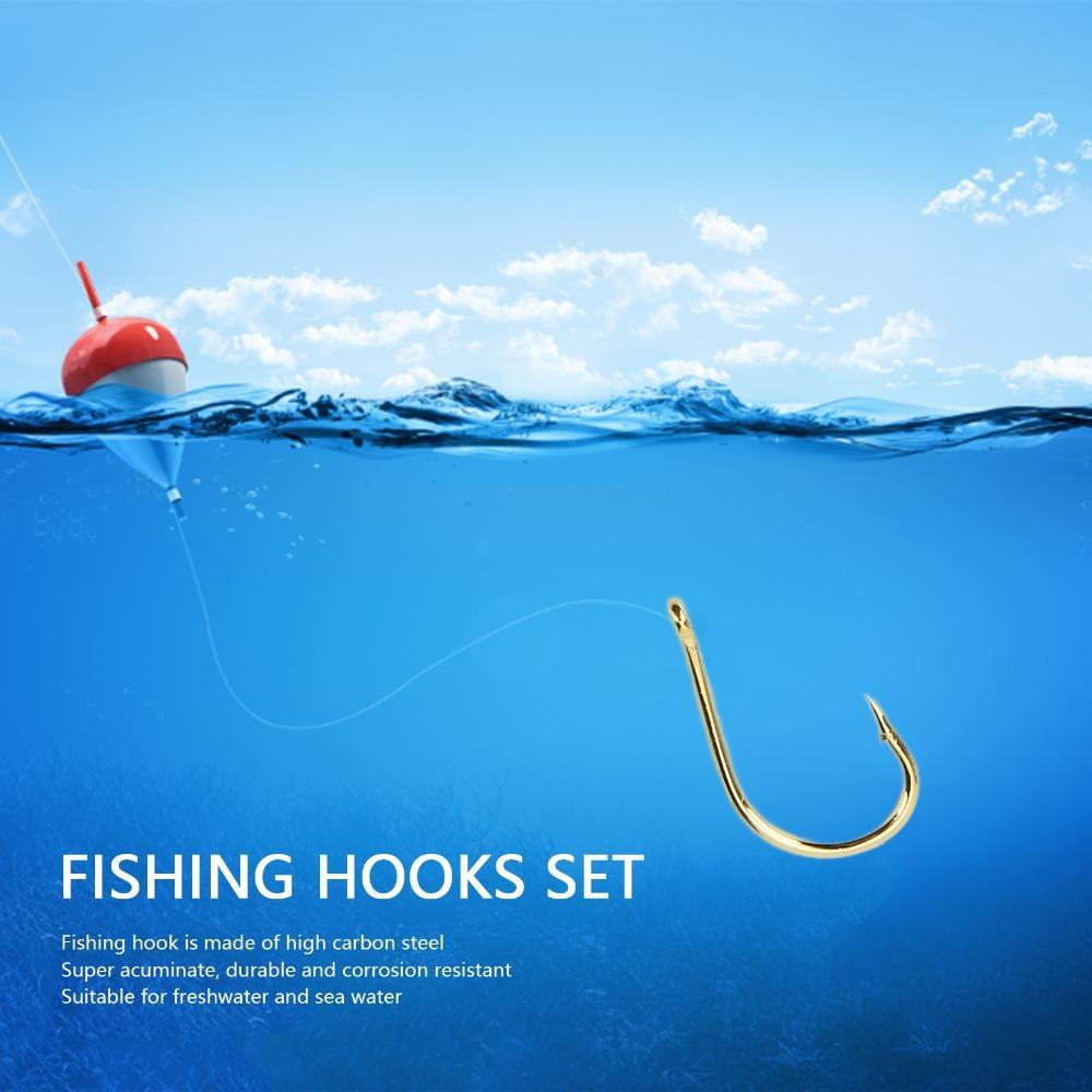 500PCS High Carbon Steel Fishing Hooks Set with Barbed Hooks Fly Fishing Hooks  Trout Fishing