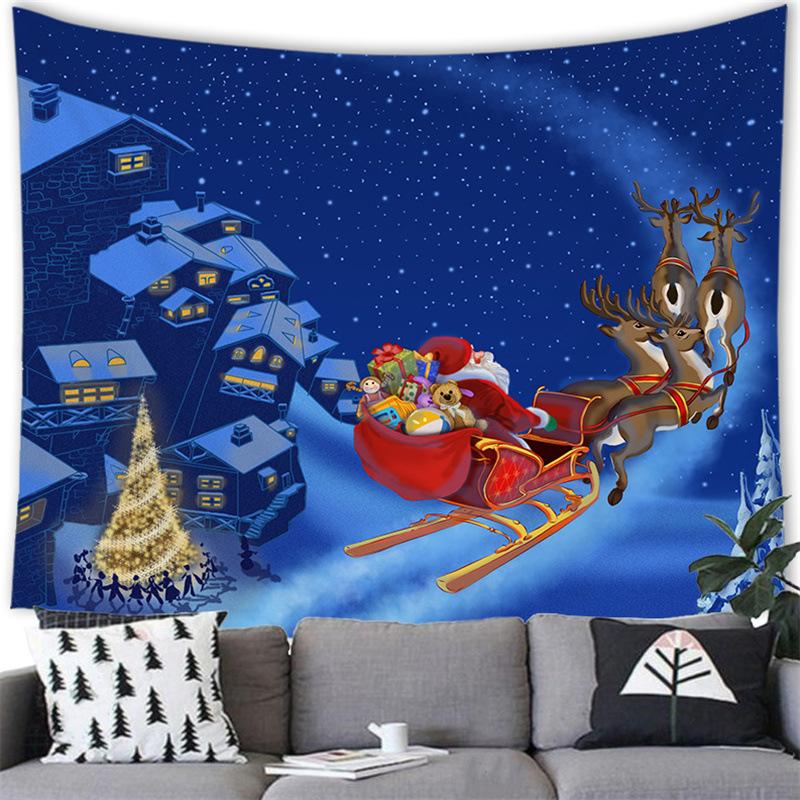 Merry Christmas Cartoon Snowman Cross-border Supply Factory Tapestry Wall Hanging