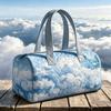 Tragetasche Gesteppt Reisehandtasche Fitness-Tasche Strandtasche 3D Ätherisch Traumhaftes Wolken-Design Bohemian Kreuzfahrt Urlaub Camping Gemischte Farbe Freizeit