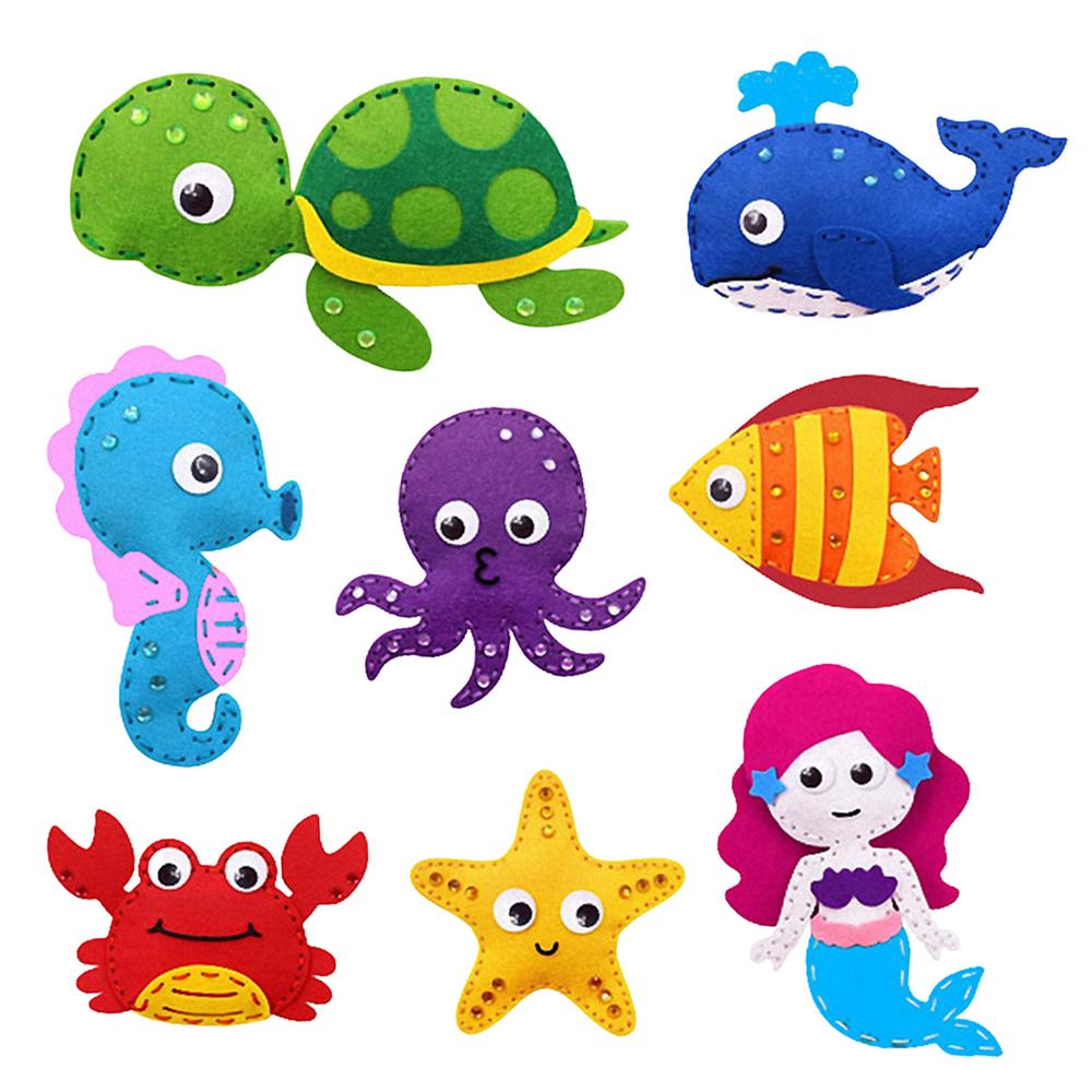 

Швейные наборы для детей Набор для шитья для детей Изготовление животных из фетра Набор для шитья и поделки из животных Веселый DIY Наборы для шитья мягких игрушек для детей