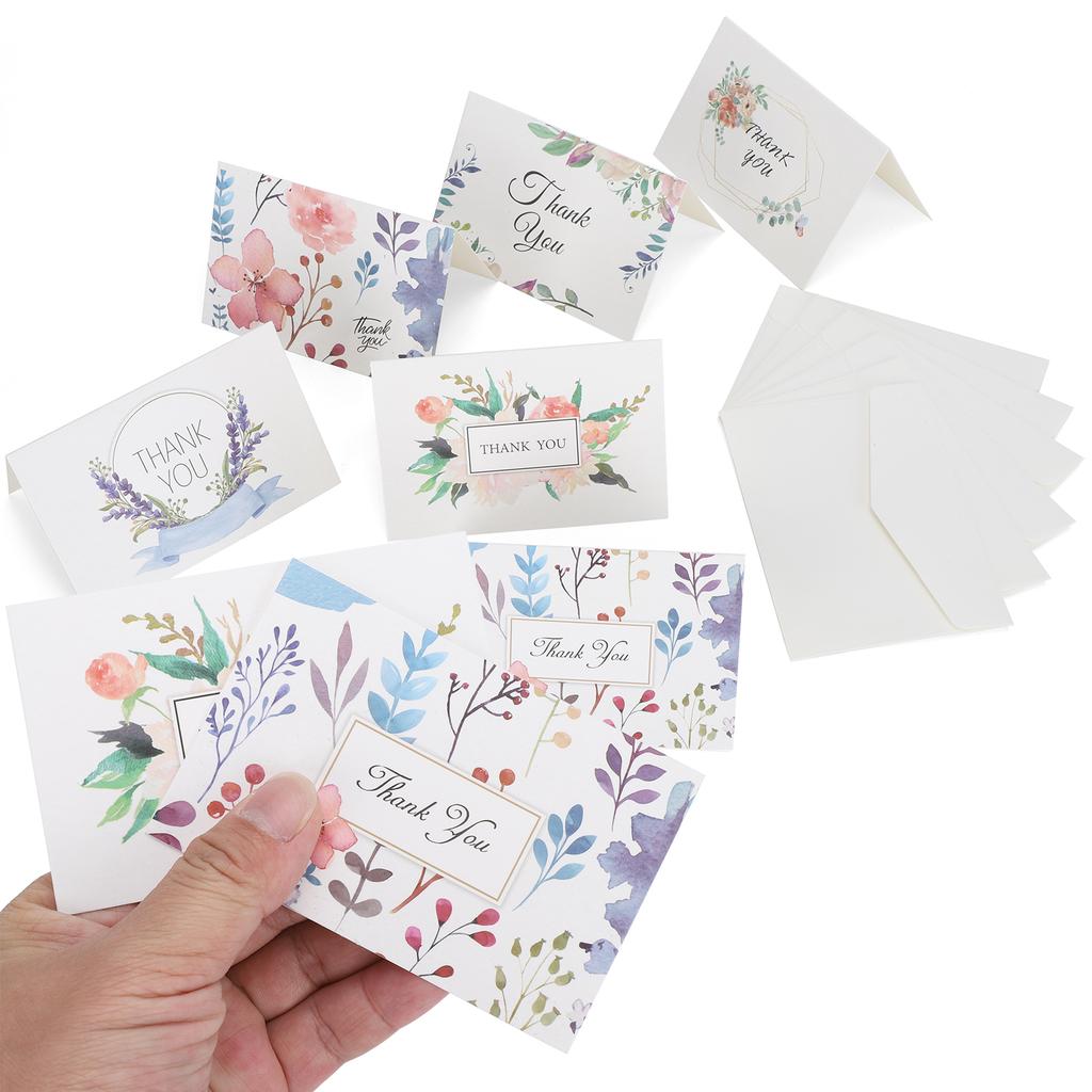 24 st Gratulationskort Tomt Presentpapper för Festivalpresent med Kuvert och KlistermärkeTack