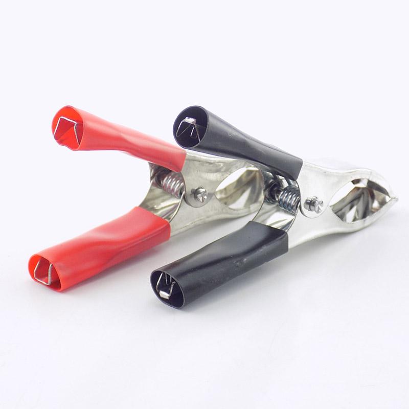(5 Red +5 Balck) 70mm 30A Handle Alligator Clips Crocodile Test Connector Probe Metal Red Black Electrical DIY Tools