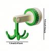 1PC 360 Degrees Rotating Folding Hook Self-Adhesive Suction Cup Hooks Rotating Kitchen Utensil Holder