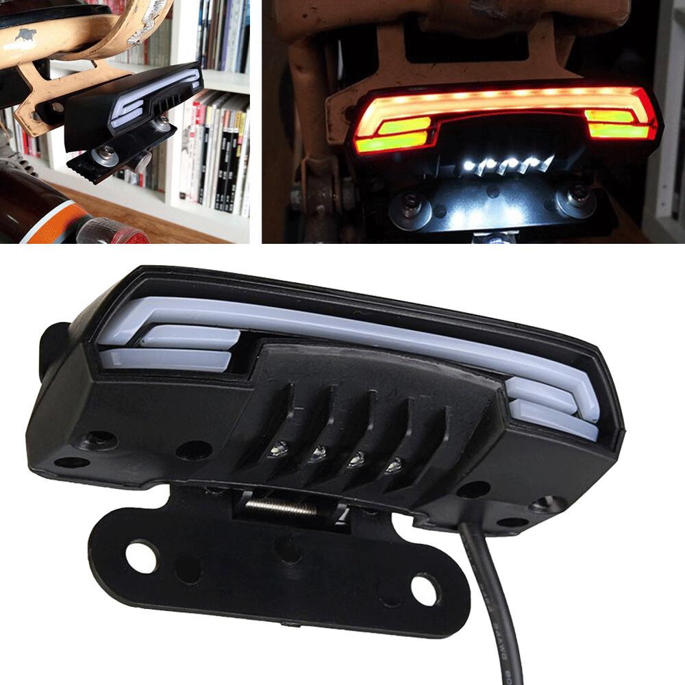 12V Motorcycle Dynamic Tail Light Rear Stop Brake Turn Signal Flash Running Lamp
