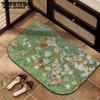 Oil Painting Bathroom Floor Mat Toilet Door Non Slip Mat Entrance Mat