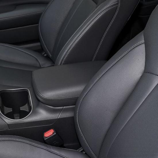 Center Console Lid Armrest Cover PVC Leather For Subaru Outback -2024 Black1