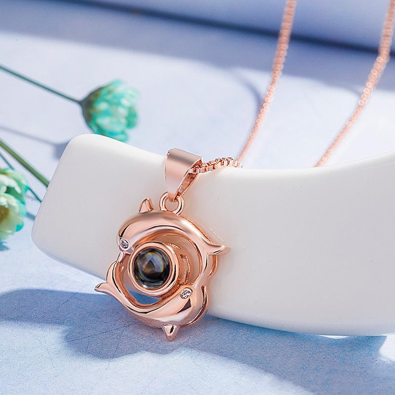 Lindon Damen-Halskette mit Anhänger, Kupferlegierung, Zirkon, modisches Geschenk