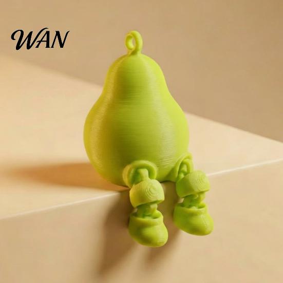 Creative Fruit Figurine 3D Printed Figure Collectible Cute Banana Orange Blueberry Cherry For Adults Shelf Ornament with Dangling Legs for Home Office