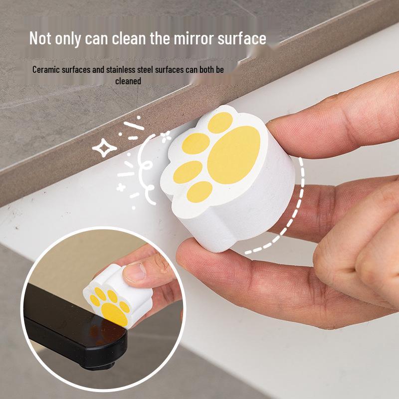 Creative Cat Paw Sponge for Magic Cleaning - Perfect for Kitchen, Faucet, Bathtub, and Washbasin with Abrasive Particles.