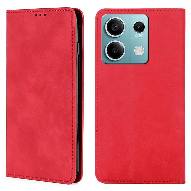 

Для Xiaomi Redmi Note 13 4G чехол кожаный сенсорный PU кожаный чехол-подставка для смартфона