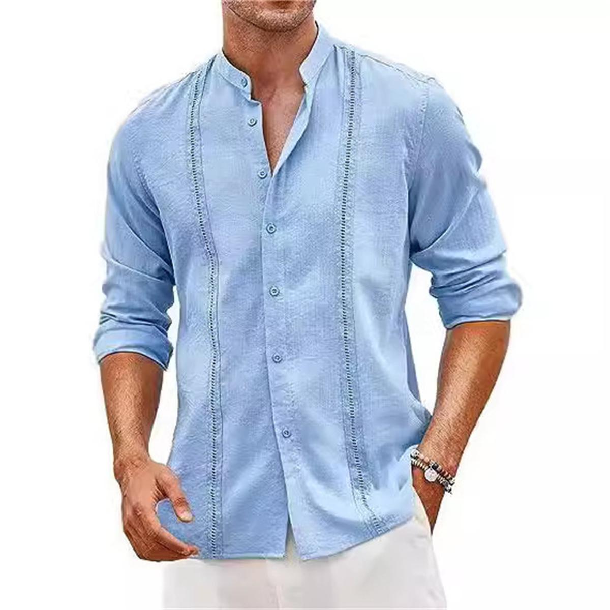 2026 Men s New Autumn Fashion Polo Shirt Loose Casual Top Men s Sports Casual Loose Long Sleeved Shirt S синий