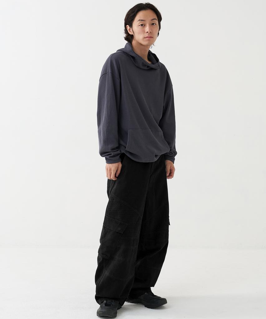 KNOUUN Washed Biker Cargo Pants (Black)