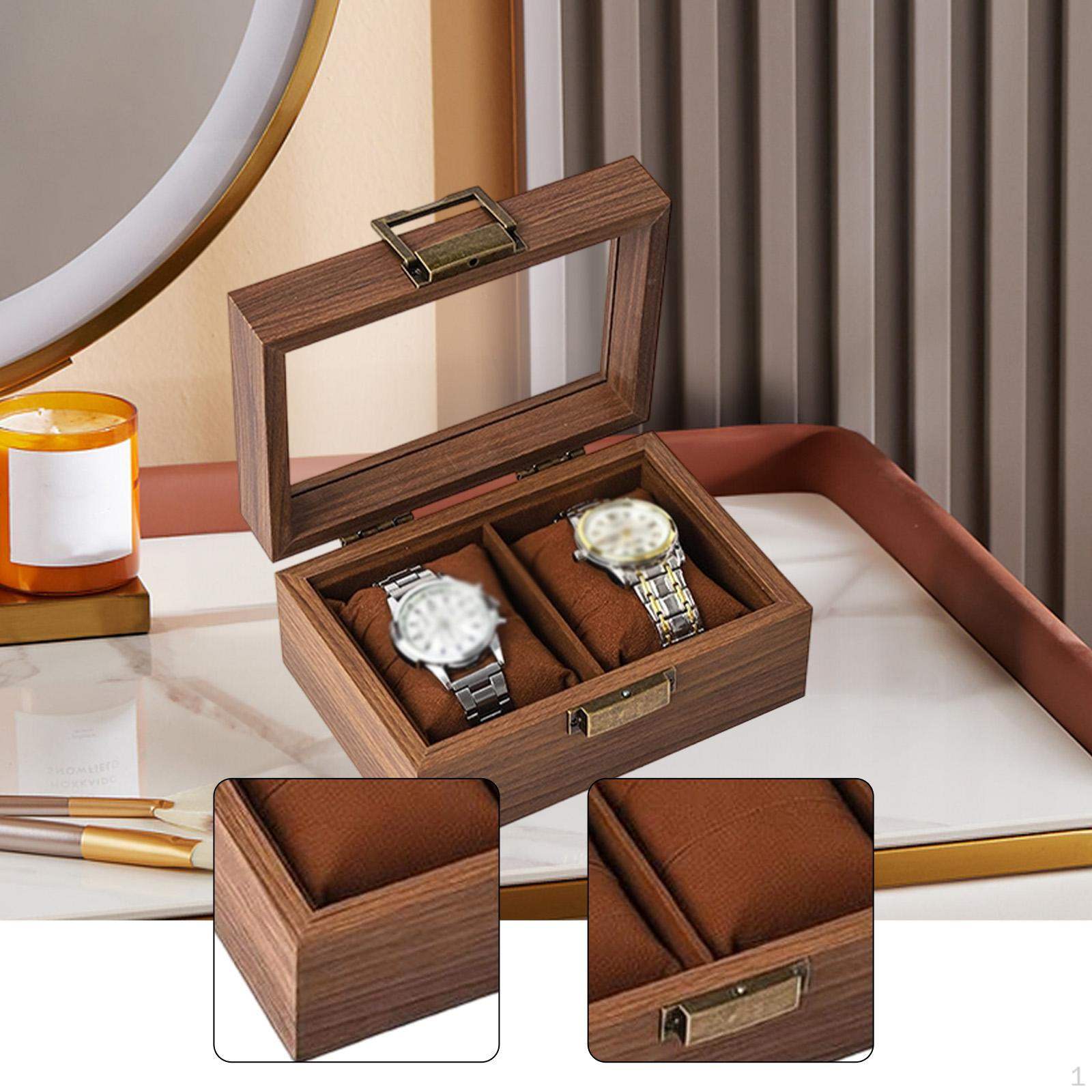 Box, Storage Case for Men s And Women s Watches, Luxurious, Multifunctional, Portable, with 2 Slot