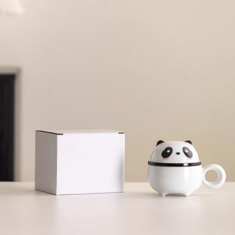 Guochao Panda Tea Cup Tea Separation Cup Ceramic Filter Water Cup With Lid Special Personal