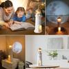 Lighthouse Lamp Moon Projector - Cordless Night Light for Nightstand w/ Remote Control, 2700K Warm Light & Moonlight Projection