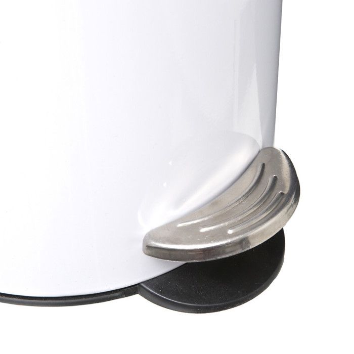 Poubelle métal à Pédale 3 litres Atmosphéra - Blanc