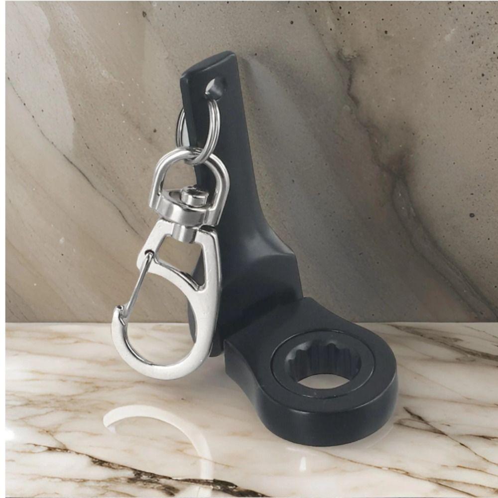 Compact Appearance Ratchet Spanner Metal Material 180 Degree Rotatable Adjustable Wrench Foldable Design Quick Release